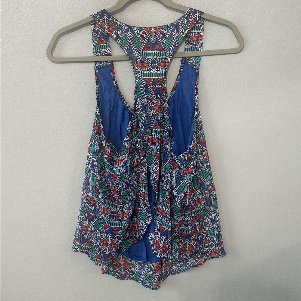 Ambiance Aztec Print Racerback Tank Top - Picture 4 of 5